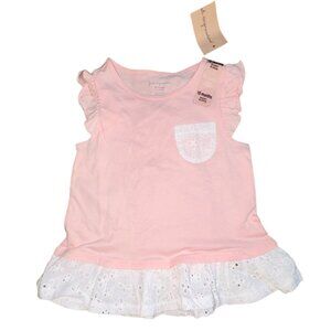 First Impressions infant/toddler girls short sleeve shirt-pink-size 18 months-NW